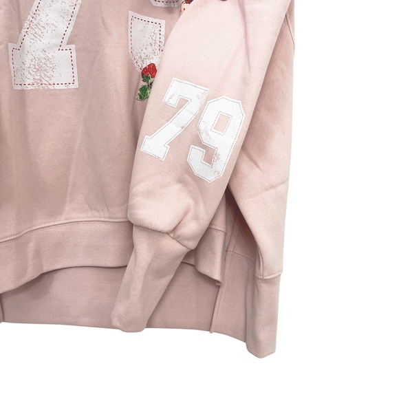 NWOT Strawberry Shortcake Oversized 79 Graphic Sweatshirt with Front Hem Slits - Picture 8 of 11